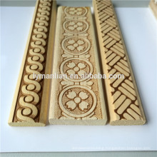 Wood Decorative Embossed Wood Moulding Trim White Wood Moulding